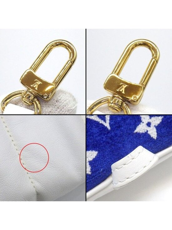 Louis Vuitton Backpack Palm Springs Mini Blue Monogram Jacquard Leather